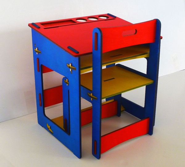 tavolino con sedia per bambino in legno